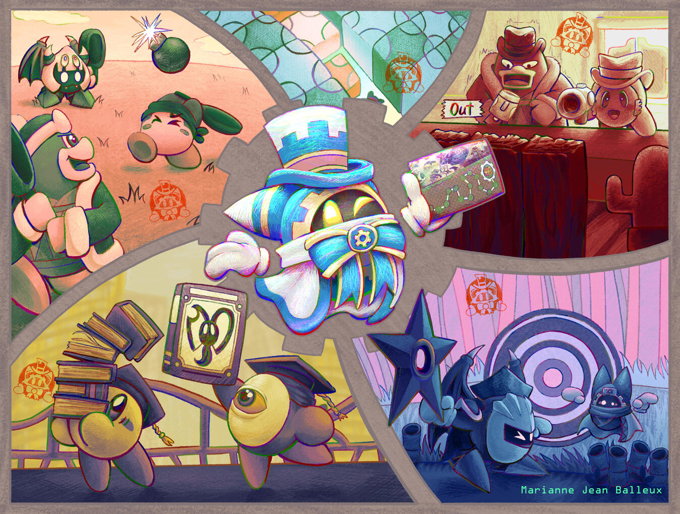 &quot;Welcome to Magoland!&quot; Inspired by Kirby&#39;s Return to Dream Land Deluxe (2023). Made with Procreate.